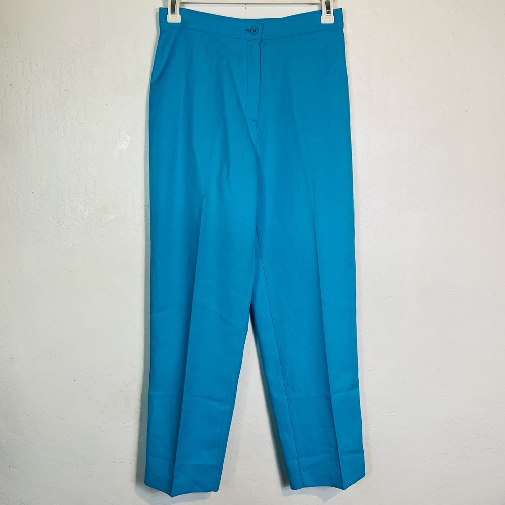Vintage 80s 90s Bending Easy Size 16 Blue Pants Straight Leg Made in USA